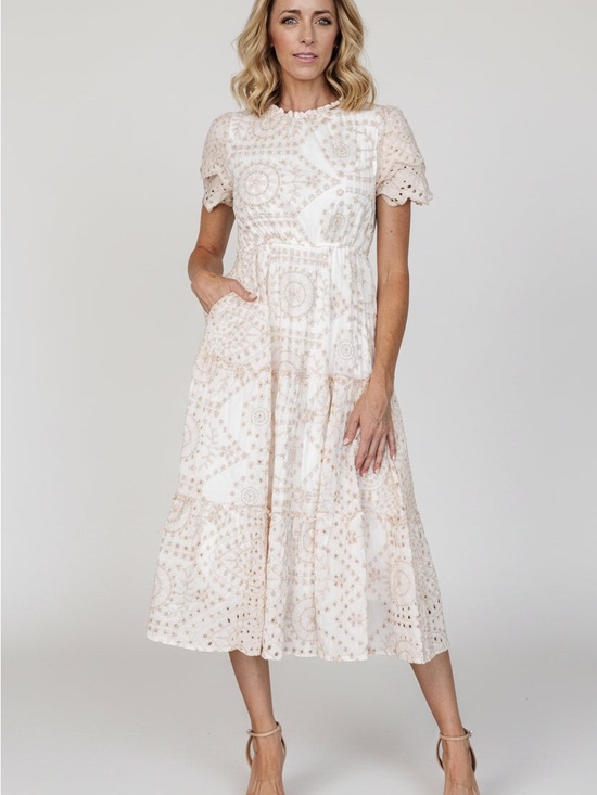 Baltic Born Dresses & Skirts - Baltic Born Mirabel Eyelet Midi Dress